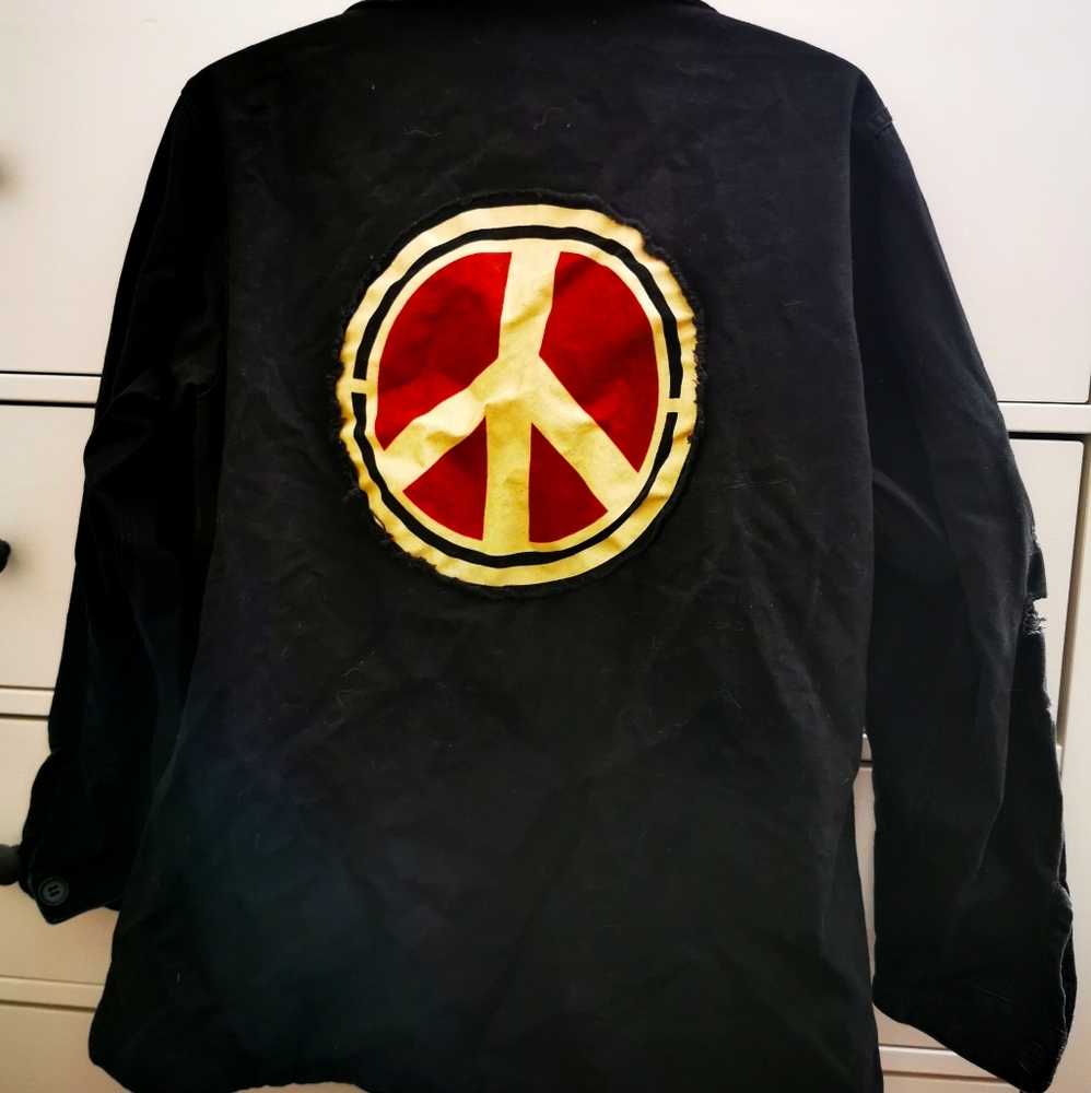 Black denim jacket
